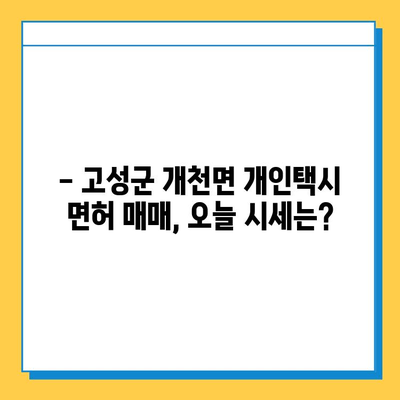 경상남도 고성군 개천면 개인택시 면허 매매 가격| 오늘 시세 확인 및 자격조건, 월수입, 양수교육 안내 | 번호판, 넘버값