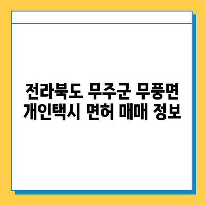 전라북도 무주군 무풍면 개인택시 면허 매매 시세 & 넘버값| 오늘의 가격 정보 | 자격조건, 월수입, 양수교육