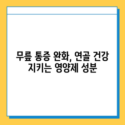 무릎 연골 건강을 위한 관절 통증 완화 영양제 성분 가이드 | 무릎 통증, 연골 재생, 관절 건강, 영양제 추천