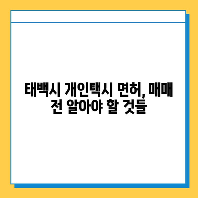 강원도 태백시 황연동 개인택시 면허 매매 가격| 오늘 시세, 번호판 가치, 자격 조건, 월수입, 양수 교육 | 상세 가이드