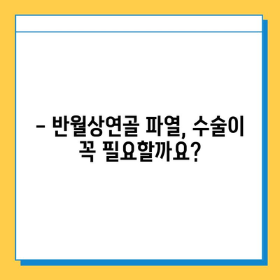 반월상연골파열 수술, 언제 하는 게 좋을까요? | 최적 시기, 수술 vs 비수술 치료, 회복 과정