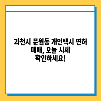 과천시 문원동 개인택시 면허 매매, 오늘 시세 확인하세요! | 번호판 가격, 자격조건, 월수입, 양수교육