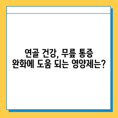 무릎 통증 완화를 위한 관절연골영양제 추천 가이드 | 무릎 통증, 연골 건강, 관절 건강, 영양제 추천