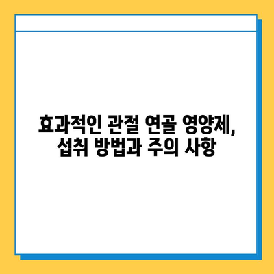 무릎 통증 완화를 위한 관절 연골 영양제 선택 가이드 | 무릎 통증, 연골 재생, 건강 기능식품