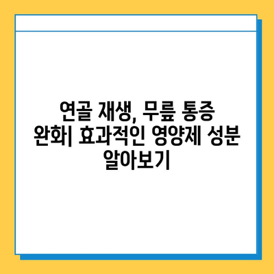 무릎 연골 건강 지키는 영양제| 효과적인 제품 비교 & 추천 | 연골 재생, 관절 건강, 무릎 통증 완화