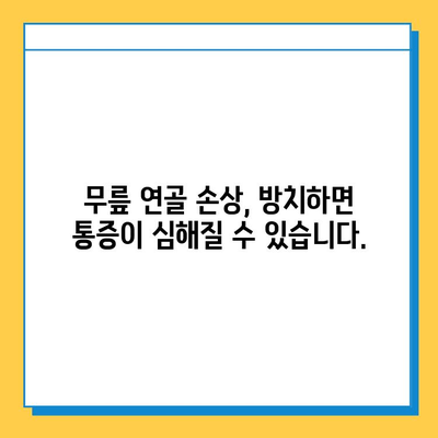 무릎 연골 손상 방치하면? | 무릎 건강 악화, 통증 심화, 퇴행성 관절염 위험 증가