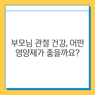 부모님 건강 선물, 관절 연골 영양제 추천 가이드 | 부모님 선물, 관절 건강, 연골 건강, 영양제 추천