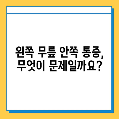 왼쪽 무릎 안쪽 통증의 원인과 연골 관리| 5가지 주요 원인과 효과적인 관리 방법 | 무릎 통증, 연골 손상, 운동 팁