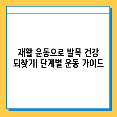 발목 통증 완화를 위한 발목 관절 관리 가이드 | 발목 통증, 재활 운동, 스트레칭, 예방법