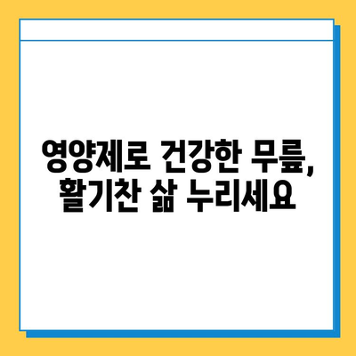 무릎 연골 건강 지키는 효과 입증된 영양제 추천 | 연골 재생, 관절 건강, 무릎 통증 완화