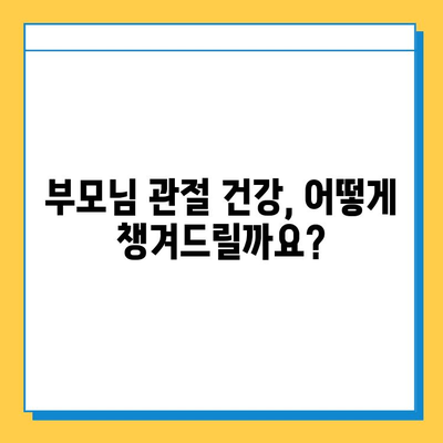 부모님 건강 선물, 관절 연골 영양제 추천 가이드 | 부모님 선물, 건강식품, 관절 건강, 연골 영양제