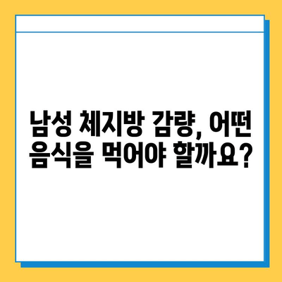 남성 체지방 감량을 위한 최적의 다이어트 식품 가이드 | 체중 감량, 건강 식단, 남성 건강