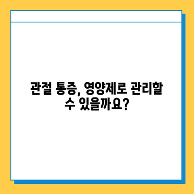 관절 통증과 무릎 연골 건강, 영양제로 지켜보세요| 효과적인 성분과 선택 가이드 | 관절 건강, 영양제, 무릎 통증, 연골 재생