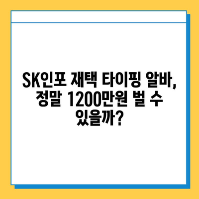 에스케이인포 재택 타이핑 알바로 1,200만 원 달성? 나도 가능할까? | 성공 노하우 & 후기