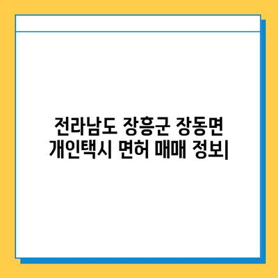 전라남도 장흥군 장동면 개인택시 면허 매매| 오늘 시세, 넘버값, 자격, 월수입, 양수교육 | 상세 정보