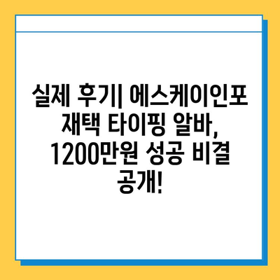 에스케이인포 재택 타이핑 알바, 1,200만 원 성공 신화! | 실제 후기, 노하우 공개 | 재택근무, 부업, 고수익