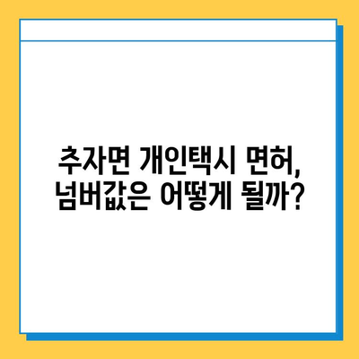 제주도 추자면 개인택시 면허 매매 가격 & 시세 | 오늘 기준, 번호판, 넘버값, 자격조건, 월수입, 양수교육