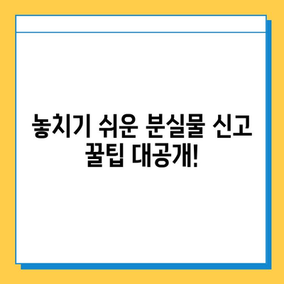 대중교통 분실물, 이렇게 찾으면 빨리 찾을 수 있다! | 꿀팁, 분실물 신고, 찾는 방법