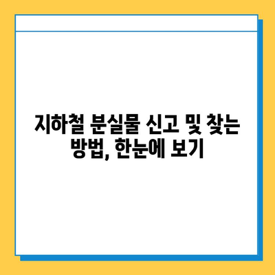 지하철 분실물 신고 & 유실물 찾기 완벽 가이드 | 서울, 부산, 대구, 인천, 광주, 대전, 울산 지하철 분실물센터 연락처