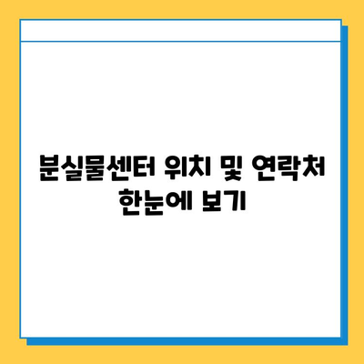 국립터미널 분실물 찾기| 