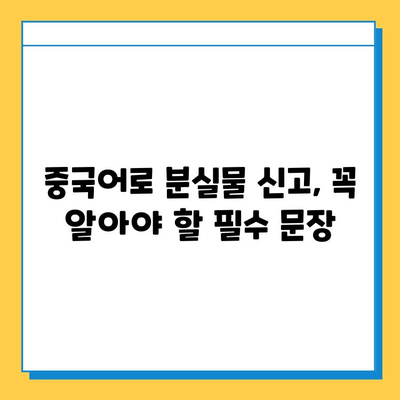 중국어로 분실물 센터 찾기| 궁금증 해결! | 중국어, 분실물, 센터, 표현, 팁, 가이드