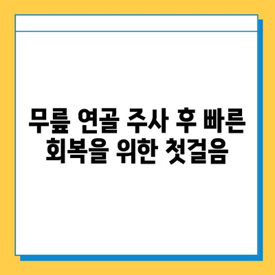 무릎 연골 주사 후 지속적인 관리| 회복과 재활 위한 필수 가이드 | 무릎 통증, 연골 손상, 재활 운동, 주의 사항