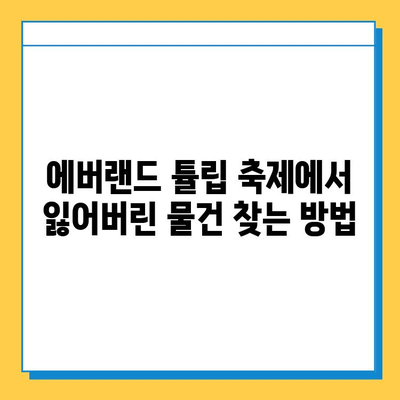 에버랜드 튤립 축제에서 잃어버린 물건 찾기| 분실물 센터 안내 및 유실물 보관/찾는 방법 | 에버랜드, 튤립 축제, 분실물, 유실물 센터, 보관, 찾는 방법