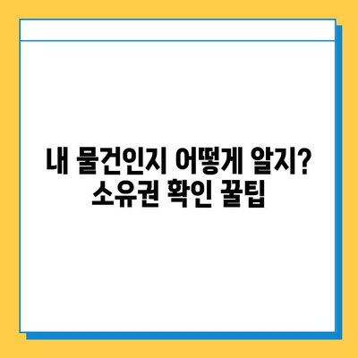 분실물 주인 찾기| 초보자를 위한 소유권 확인 가이드 | 분실물, 소유권, 확인, 절차, 팁