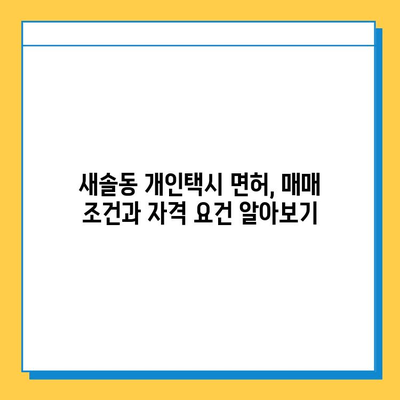 화성시 새솔동 개인택시 면허 매매 가격 (번호판, 넘버값) 오늘 시세 확인! | 자격조건, 월수입, 양수교육 정보