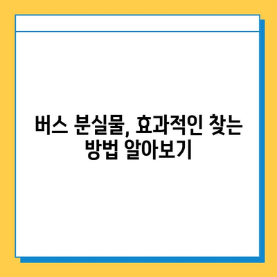 버스에 물건을 잊어버렸을 때, 찾는 가장 빠른 방법 | 버스, 분실물, 연락처, 센터