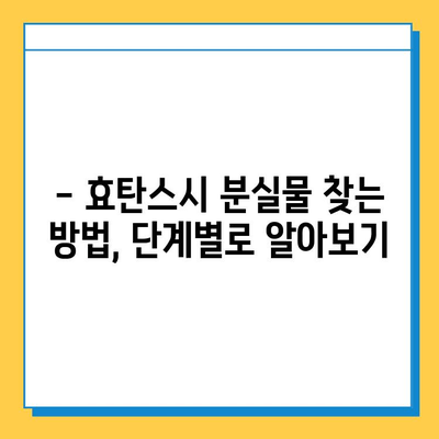 효탄스시 분실물 찾기| 상세 가이드 | 분실물, 찾는 방법, 연락처, 주의사항