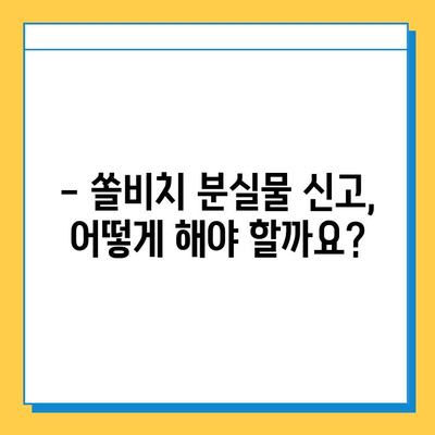 쏠비치 분실물 센터에서 소중한 소지품 찾는 방법 | 분실물 신고, 찾는 과정, 연락처, 주의 사항