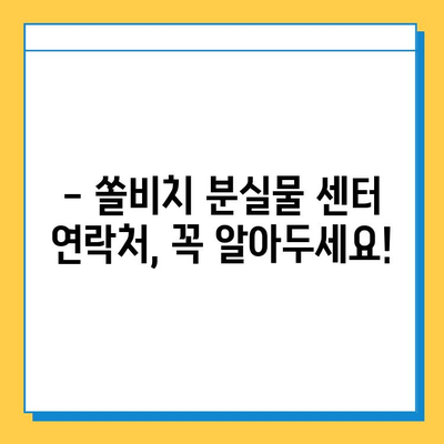 쏠비치 분실물 센터에서 소중한 소지품 찾는 방법 | 분실물 신고, 찾는 과정, 연락처, 주의 사항