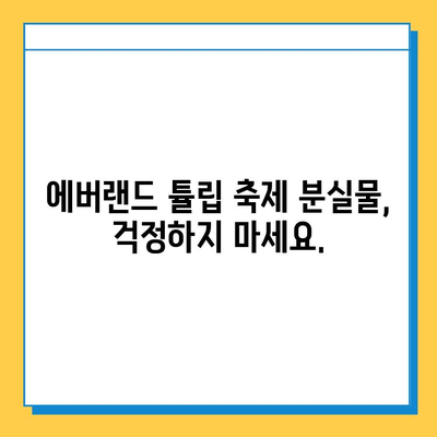 에버랜드 튤립 축제에서 물건을 잃어버렸을 때| 분실물 센터 이용 가이드 | 에버랜드, 튤립 축제, 분실물, 찾기, 안내