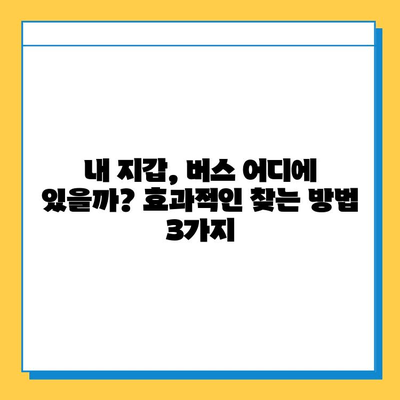 버스에 지갑을 두고 내렸을 때? 당황하지 말고 지금 바로 이렇게 하세요! | 분실물, 버스, 지갑, 즉각 조치