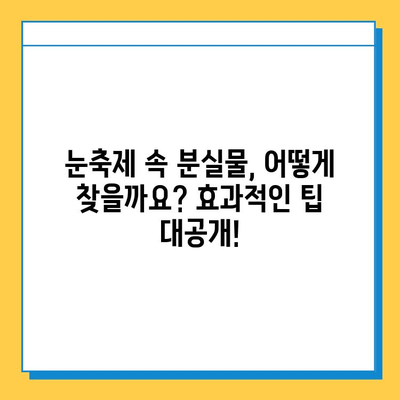 삿포로 눈축제에서 분실물 찾기| 빨리 찾는 꿀팁 & 주의 사항 | 분실물, 눈축제, 팁, 안전