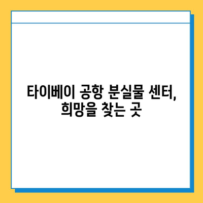 타이베이 공항 분실물 센터에서 아기 옷 찾기 성공! | 분실물 신고, 찾는 방법, 경험 공유