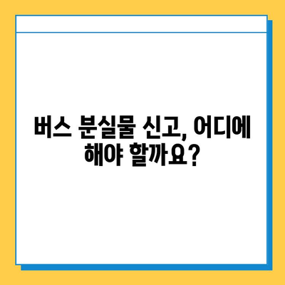 버스에서 소지품을 잃어버렸을 때? 당황하지 마세요! | 분실물 찾는 꿀팁 & 대처 가이드