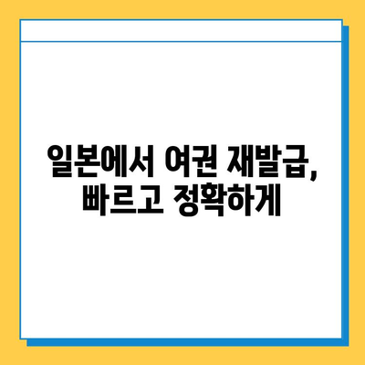 일본 여행 중 분실한 여권, 신고부터 재발급까지 완벽 가이드 | 여권 분실, 재발급 절차, 주의사항, 비용