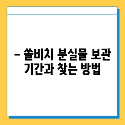 쏠비치에서 물건을 잃어버렸나요? 분실물 센터 이용 가이드 | 유실물 보관, 찾기 방법, 연락처