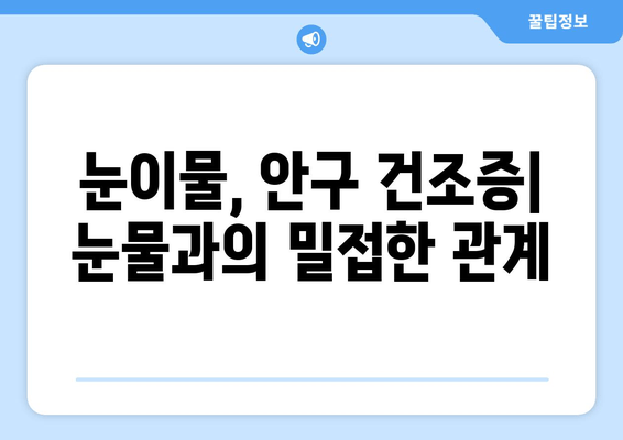 눈물, 통증, 가려움... 눈물 감염 원인과 증상 완벽 정리 | 눈병, 눈이물, 안구 건조증, 치료