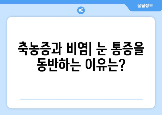 축농증, 눈 통증 유발하는 이유? 원인과 증상, 치료법 알아보기 | 비염, 두통, 코막힘, 안구 통증