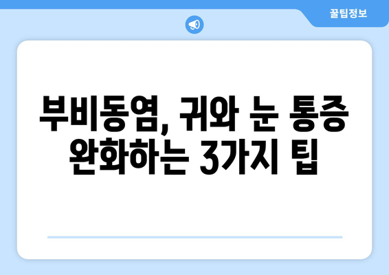 부비동염| 귀와 눈 통증 완화, 집에서 할 수 있는 3가지 자가 치료법 | 부비동염, 귀 통증, 눈 통증, 자가 치료