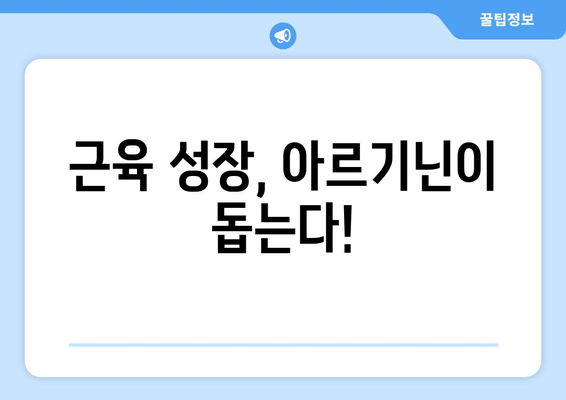 운동 전후 아르기닌 섭취, 에너지 레벨에 미치는 영향 | 운동 효과, 근육 성장, 체력 증진