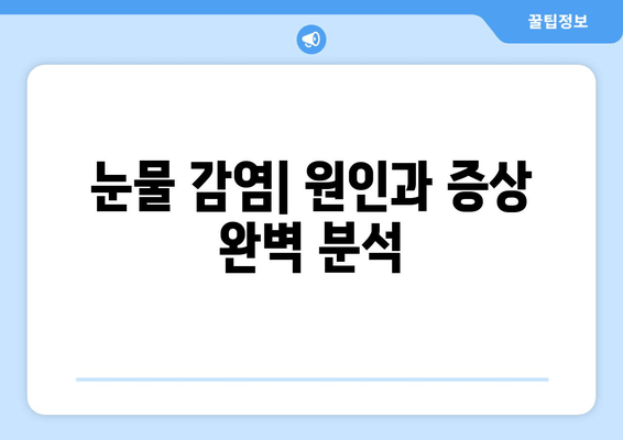 눈물, 통증, 가려움... 눈물 감염 원인과 증상 완벽 정리 | 눈병, 눈이물, 안구 건조증, 치료