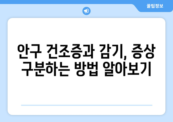 건조한 눈, 감기 눈 통증 해결 가이드| 원인과 관리 방법 | 눈 건강, 안구 건조증, 감기