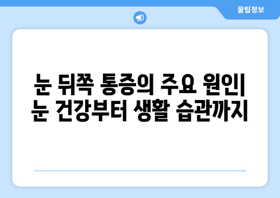 눈 뒤쪽 통증| 놓치기 쉬운 7가지 원인과 해결책 | 두통, 눈 피로, 시력 저하