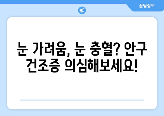 눈에 이물감이 느껴질 때? 6가지 원인과 해결 팁 | 눈 이물감, 눈 가려움, 눈 충혈, 안구 건조증