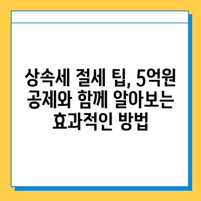 상속세 일괄공제와 배우자 공제, 5억원 상향 조정! | 상속세 계산, 상속세 신고, 상속세 절세 팁