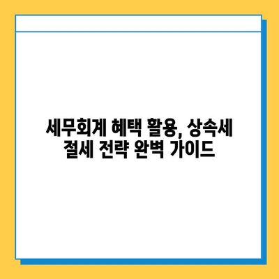 상속세 5억원을 14만원으로 줄이는 비법| 세무회계 혜택 활용 가이드 | 상속세 절세, 세무 전략, 상속 재산 관리